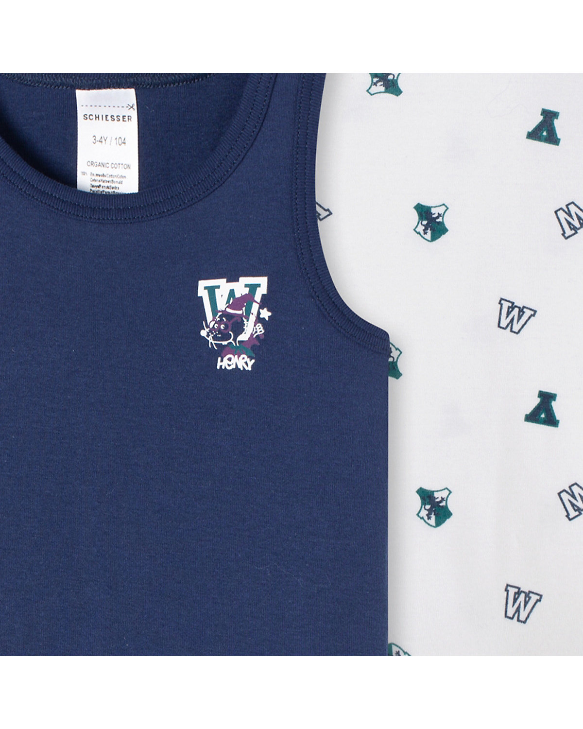 Unterhemd / Tanktop 6er Pack Feinripp Organic Cotton Unterhemden für Jungen