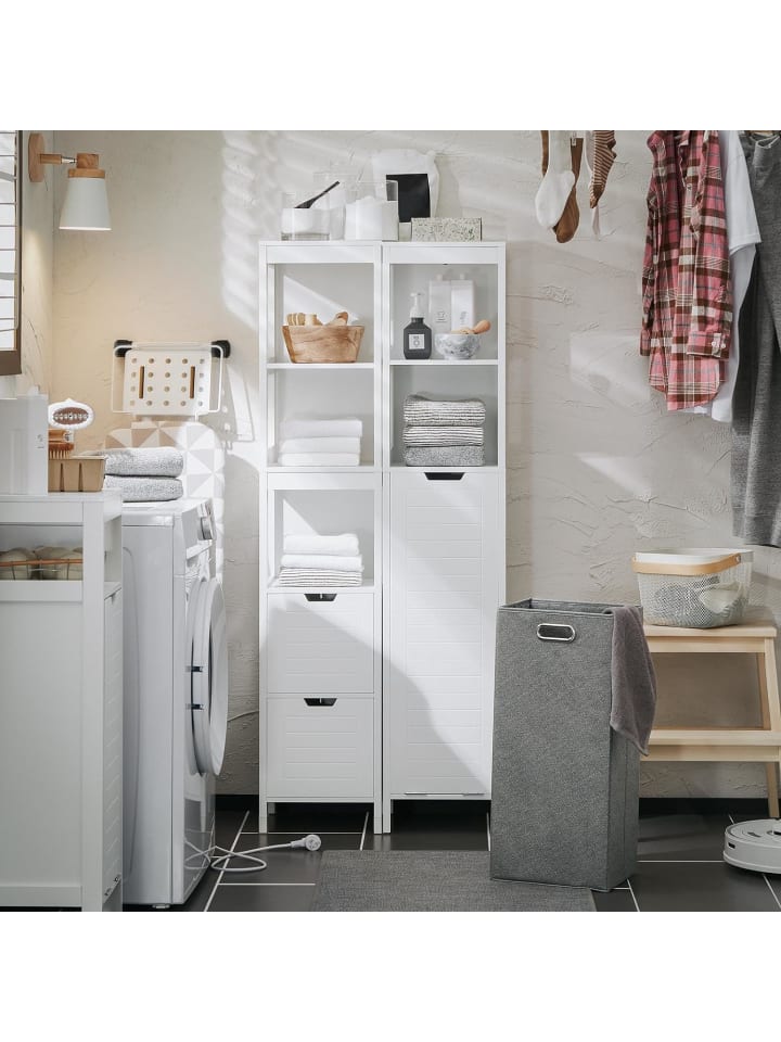 SoBuy Hochschrank in Weiß - (B)30 x (H)145 x (T)30cm günstig kaufen onesize