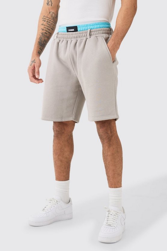 Lockere Shorts mit doppeltem Bund