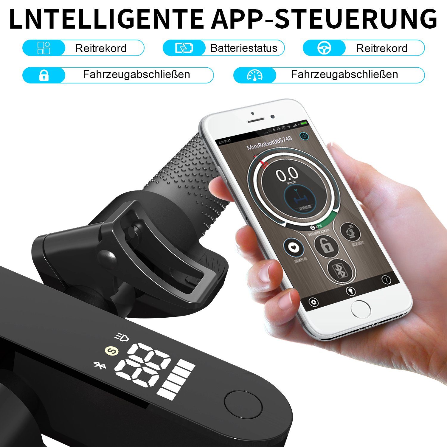 LETGOSPT E-Scooter 350W ELEKTROSCOOTER mit Straßenzulassung ABE, 8,5
