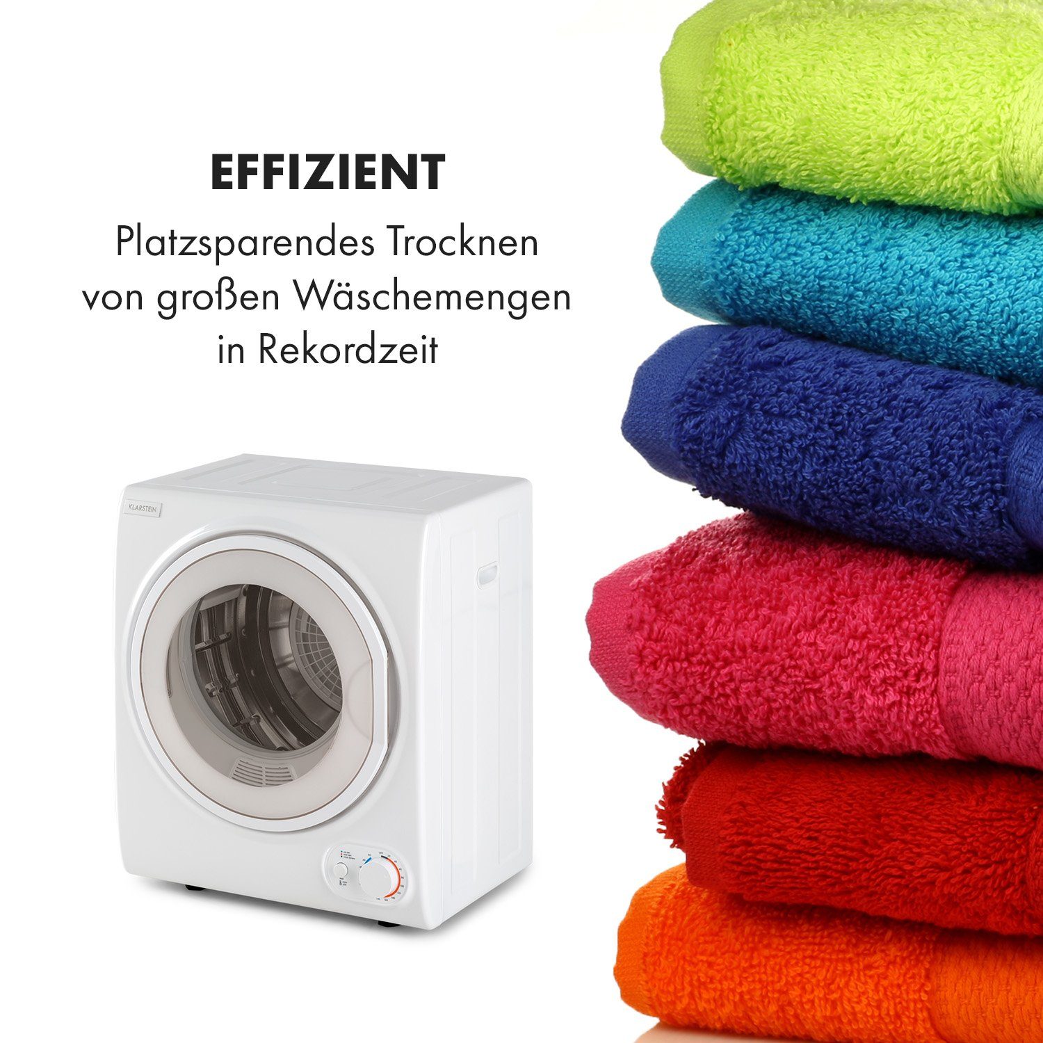 Klarstein Ablufttrockner MNW8-Jet set 2500-WH Jet Set 2500, 2.5 kg