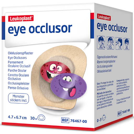LEUKOPLAST eye occlusor Junior 4,7 cmx6,7 cm  30 St  Pflaster