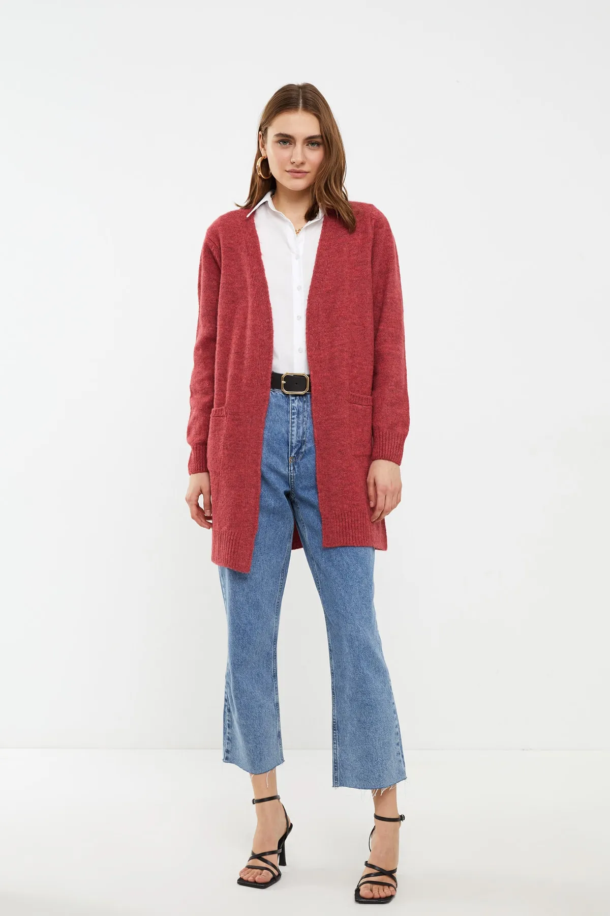 LC Waikiki  Strickjacke - Rot - Regular Fit