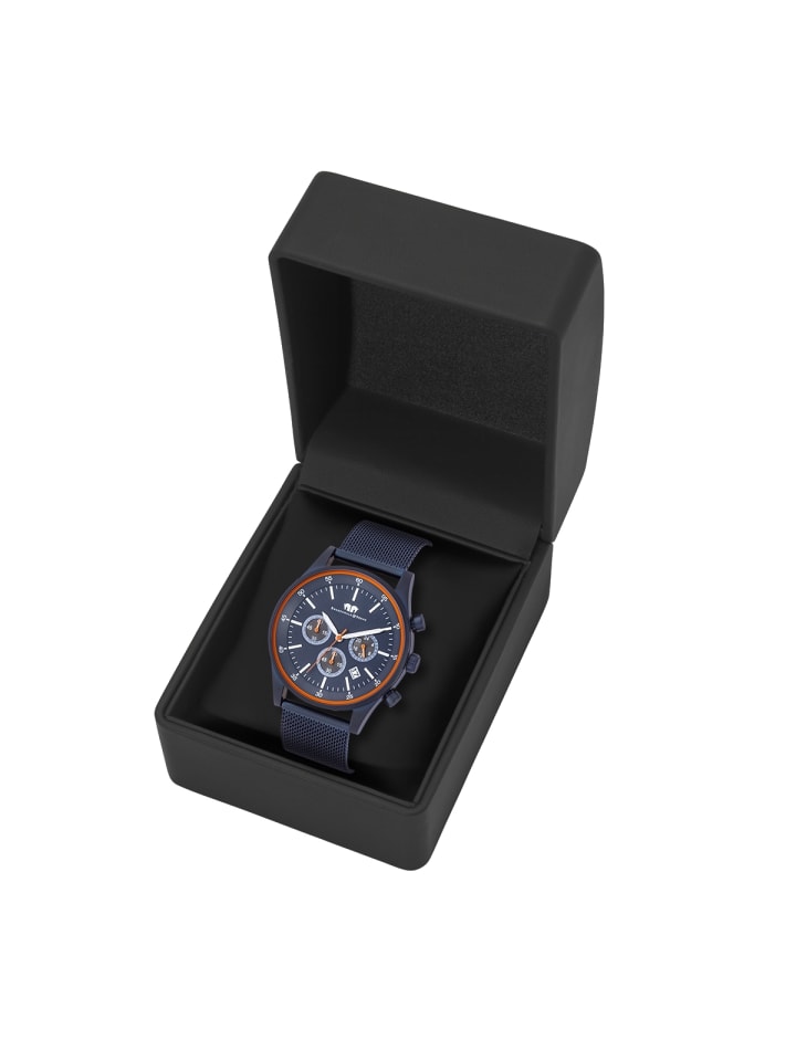 Rhodenwald & Söhne Herren Chronograph blau Edelstahl blau in blau günstig kaufen 23 cm