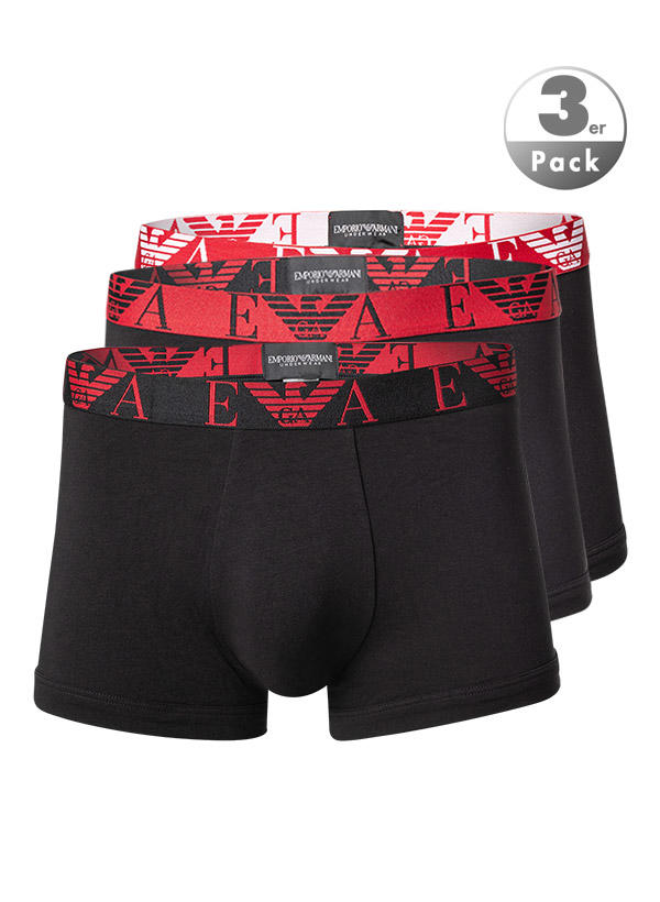 EMPORIO ARMANI, Trunks, Baumwoll-Stretch, schwarz