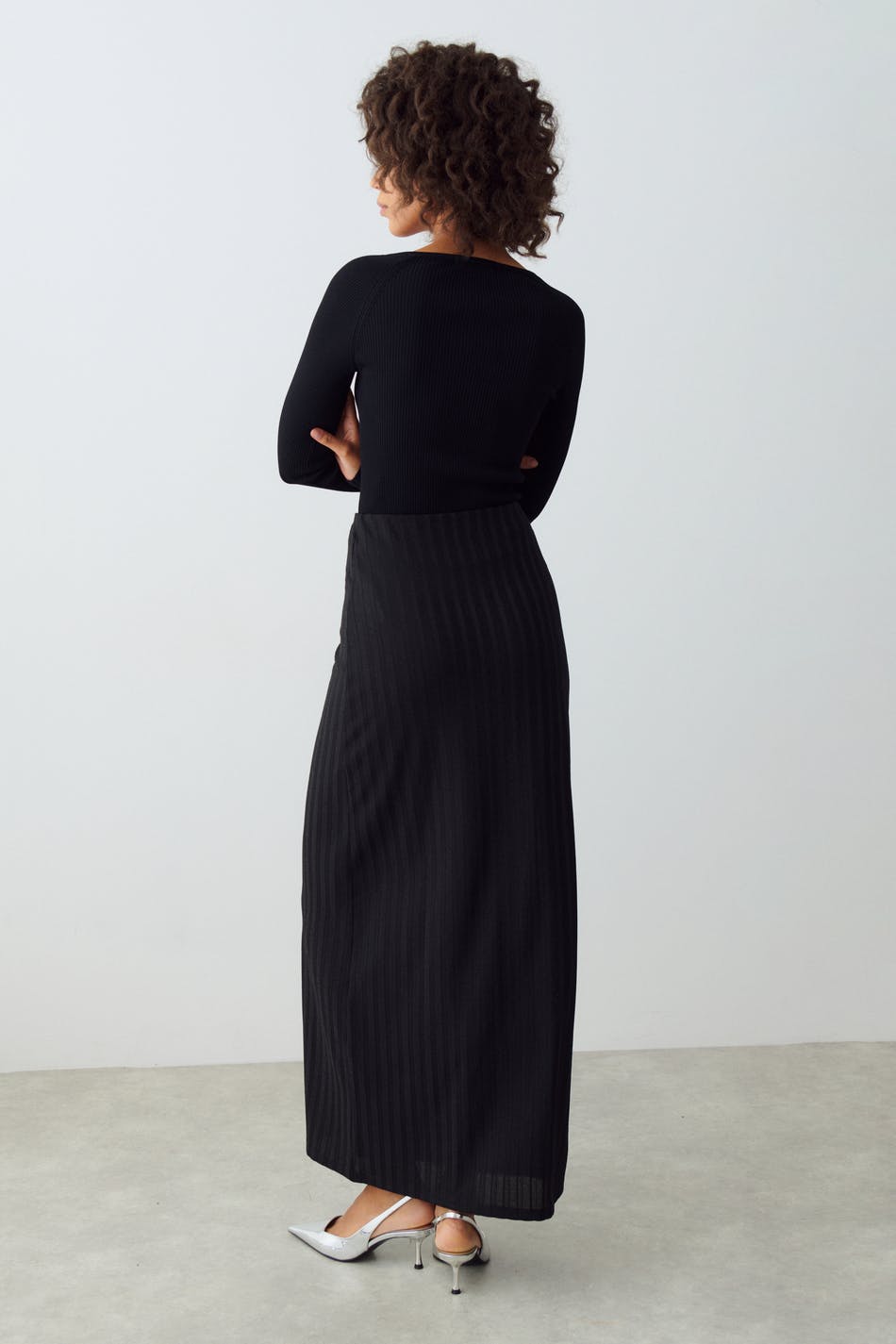 Maxi lurex skirt