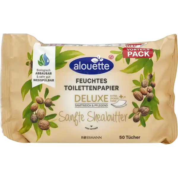 Deluxe feuchte Toilettentücher mit Sheabutter Duft