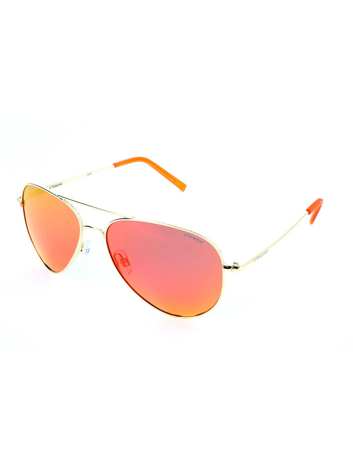 Polaroid Damen-Sonnenbrille in Gold/ Orange günstig kaufen 56