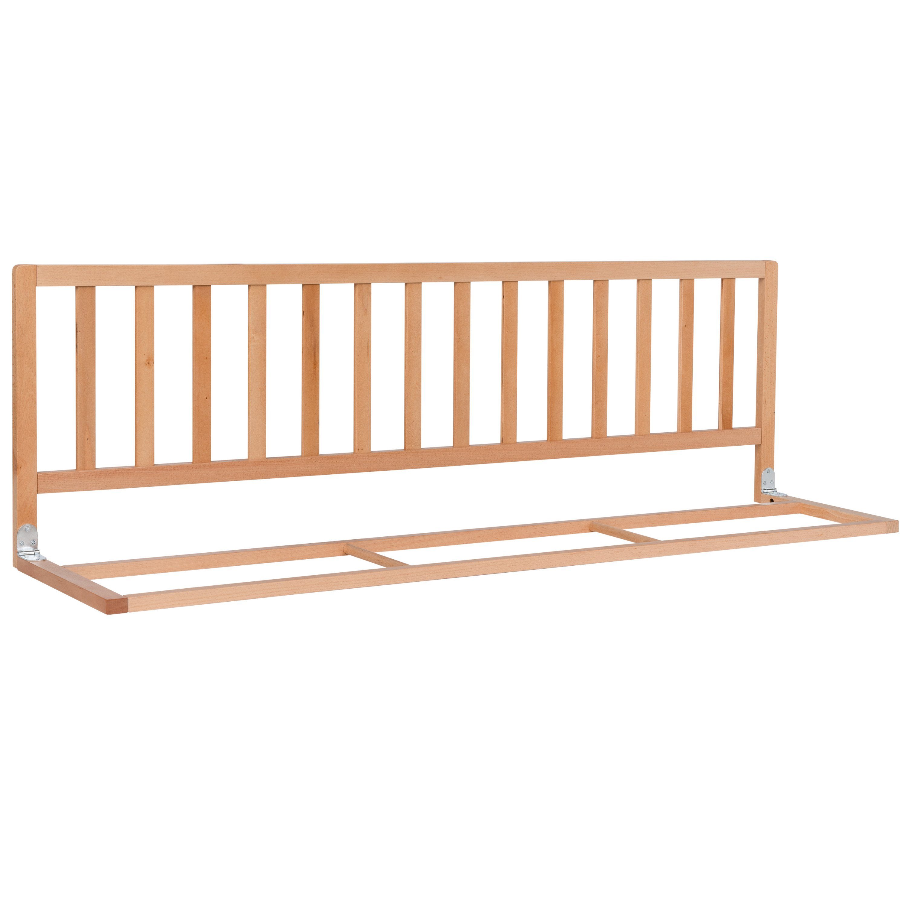ib style Bettschutzgitter Bettgitter Flamo 140cm natur, Bettschutzgitter - Rausfallschutz - Holzgitter