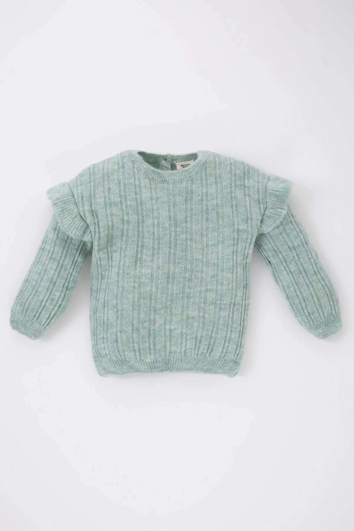 DeFacto  Baby-Mädchen-Pullover mit normaler Passform und Rundhalsausschnitt