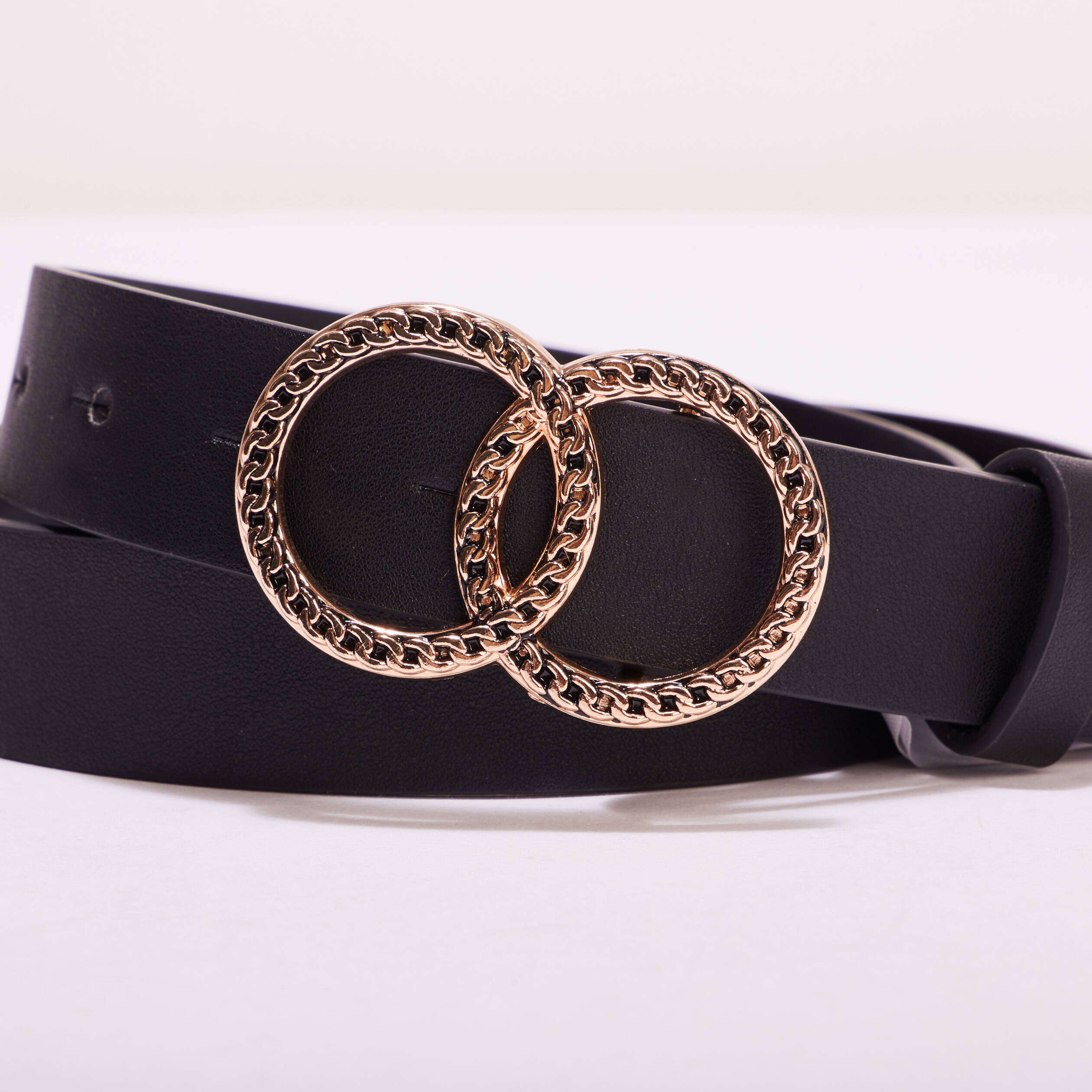 Ceinture double boucle noir femme | Cache Cache