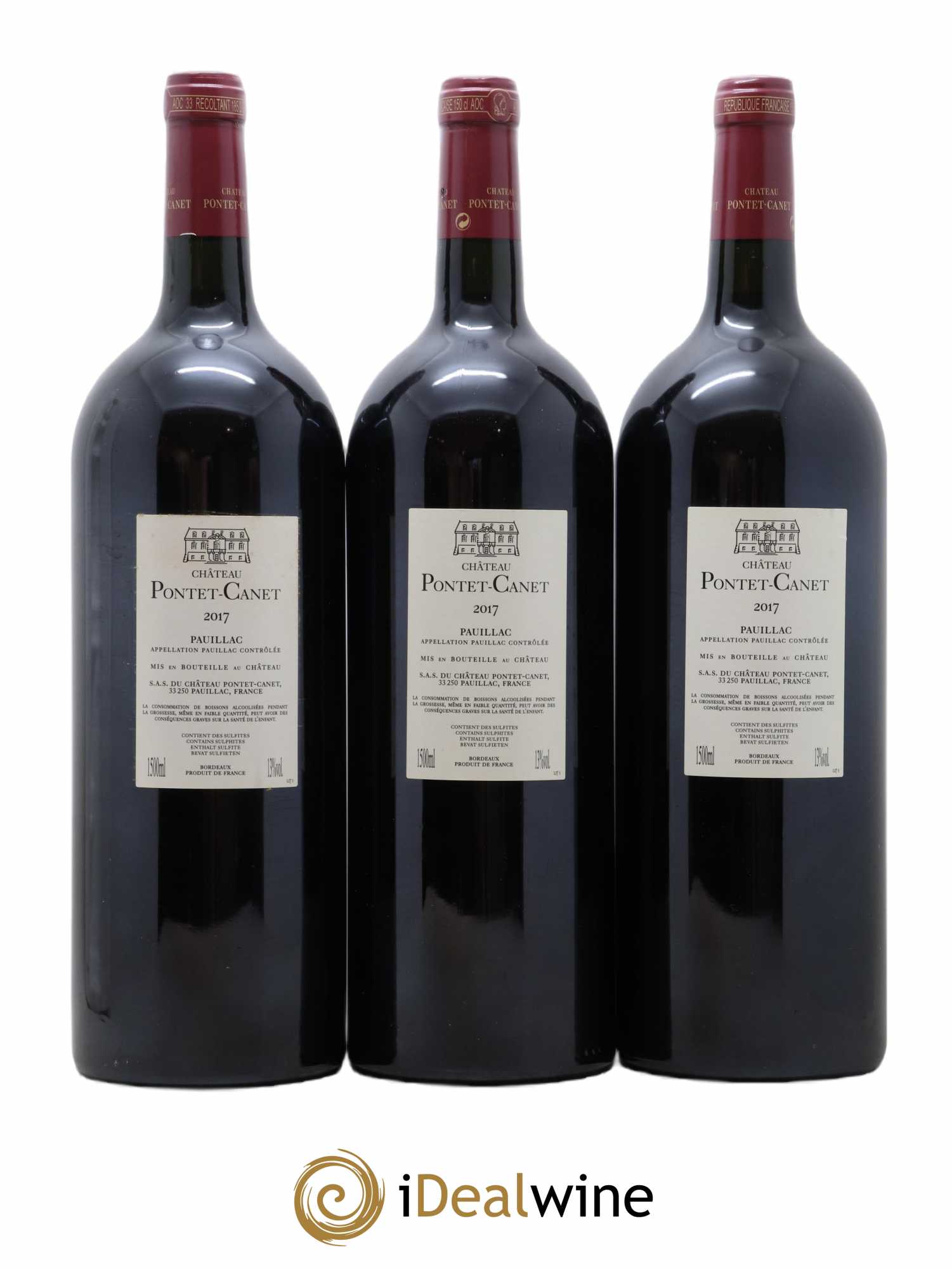 Château Pontet Canet 5ème Grand Cru Classé  2017 - Lot de 3 Magnums