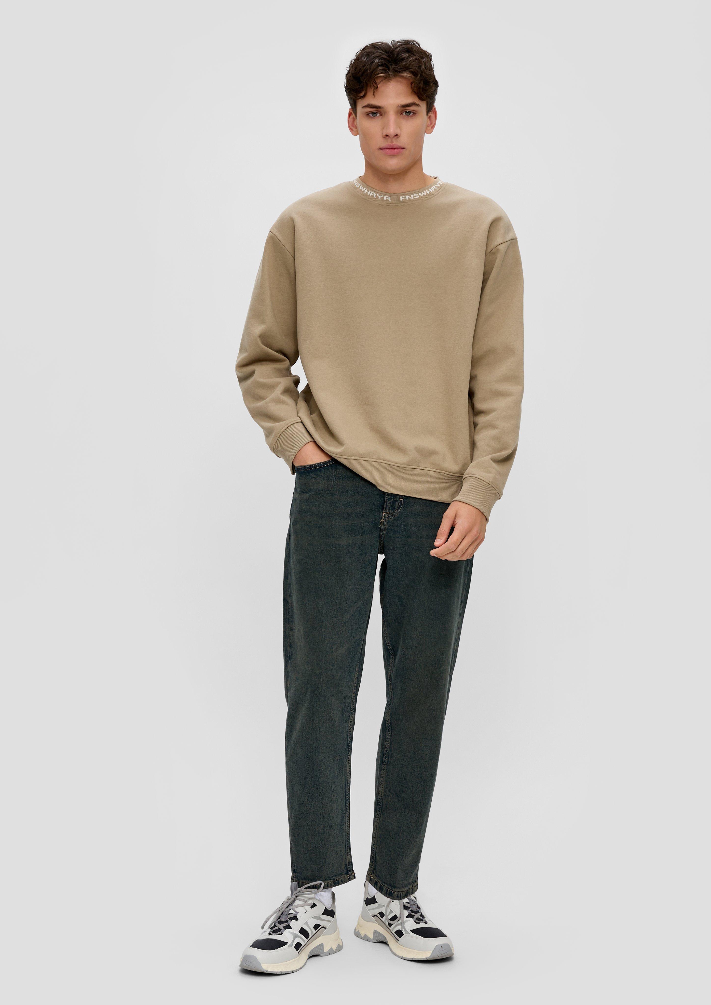 Sweatshirt mit Jacquard-Blende  2135447-8235