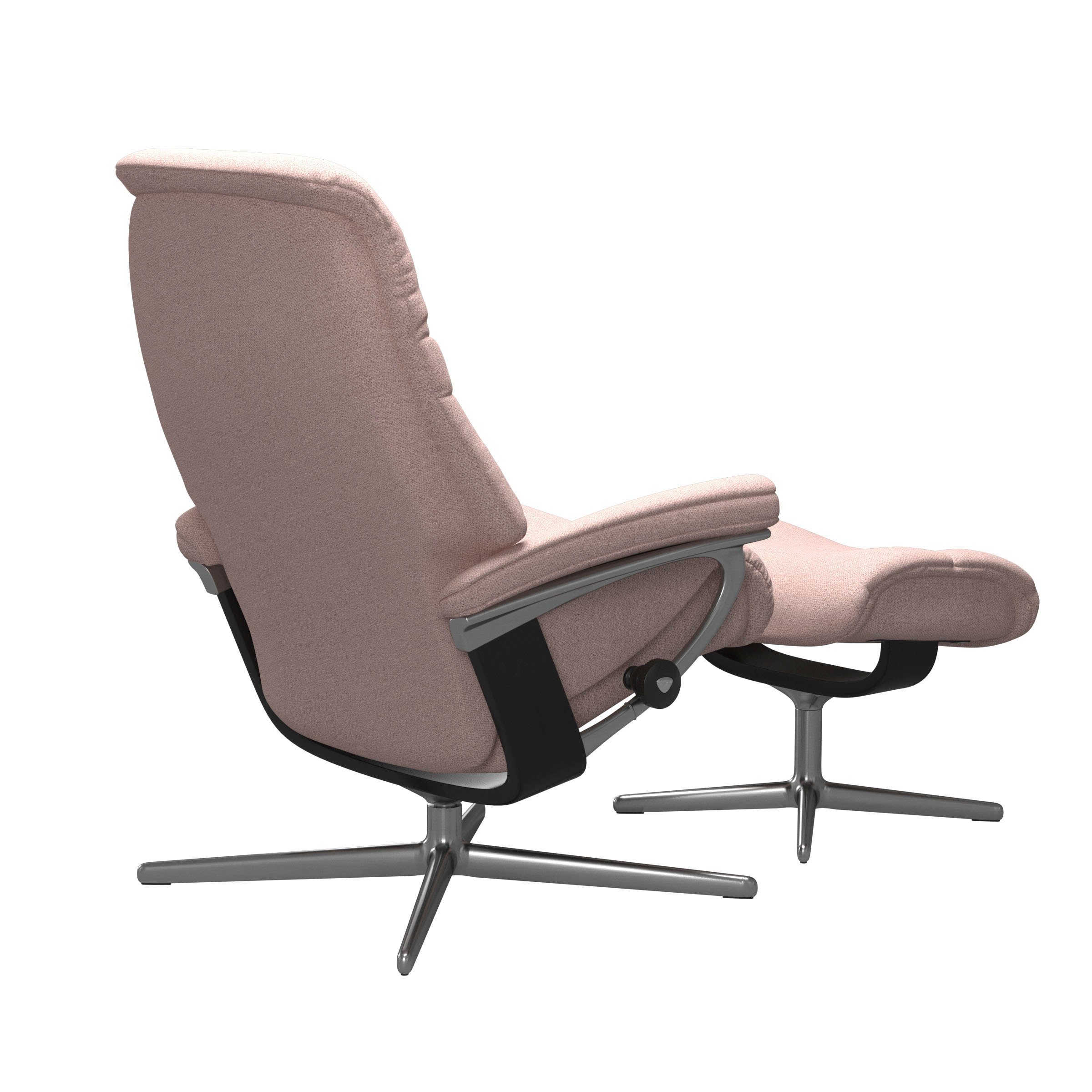 Stressless® Relaxsessel Sunrise (Set, Relaxsessel mit Hocker), mit Hocker, mit Cross Base, Größe S, M & L, Holzakzent Schwarz