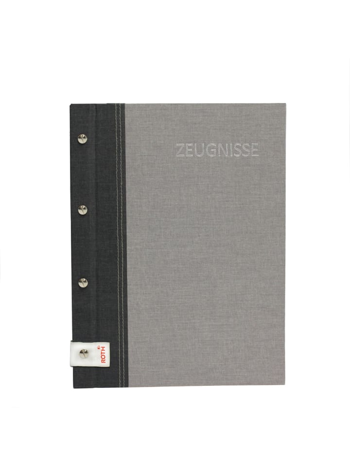 ROTH Zeugnismappe Bicolor mit Buchschrauben - Dark Grey-Grey in Grau günstig kaufen onesize