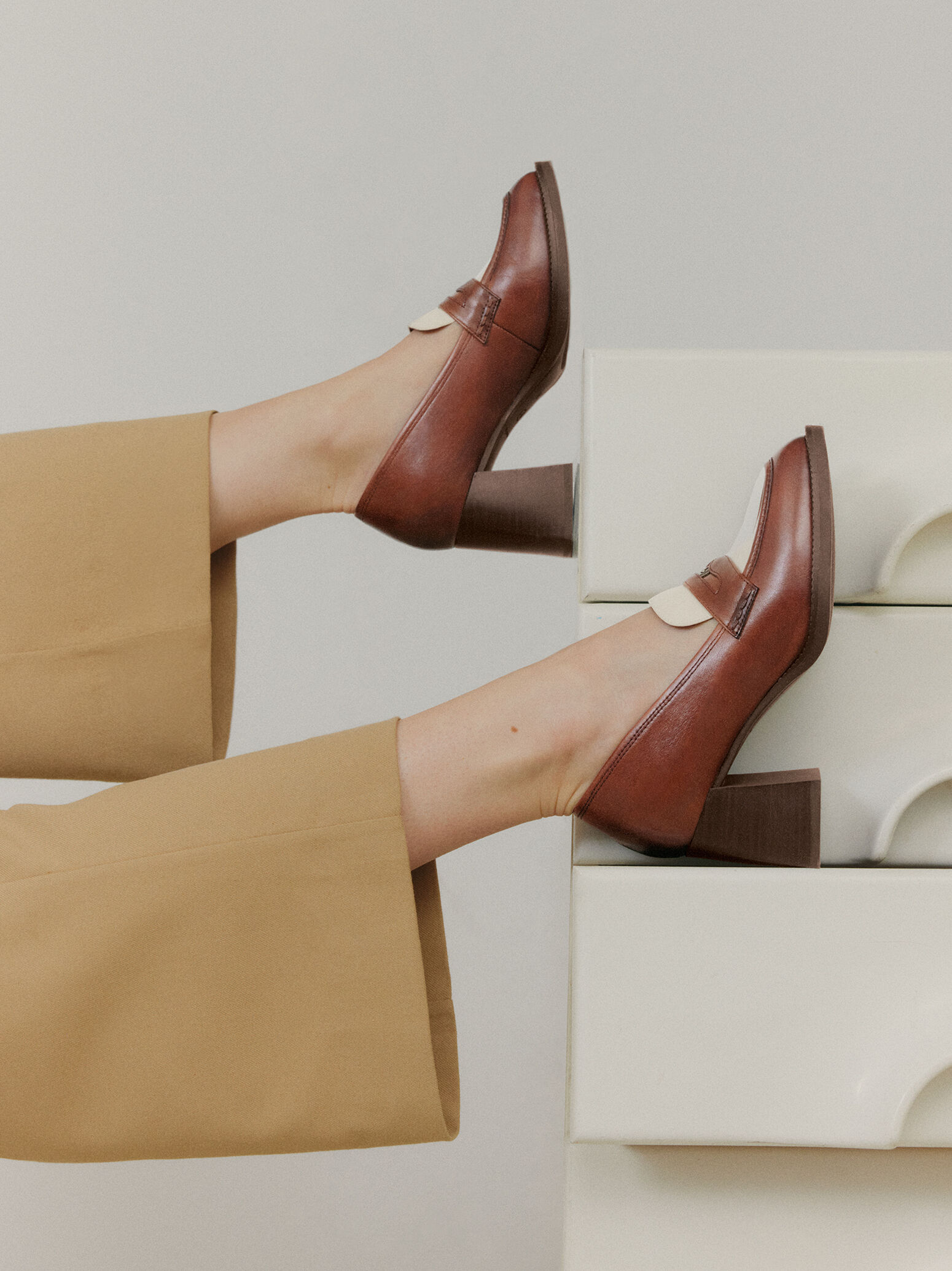 Trotteur en cuir - marron