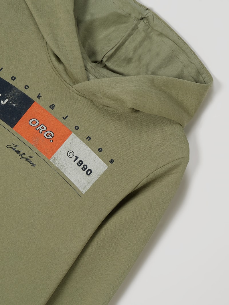Hoodie aus Baumwollmischung Modell 'Brady' in lindgrün