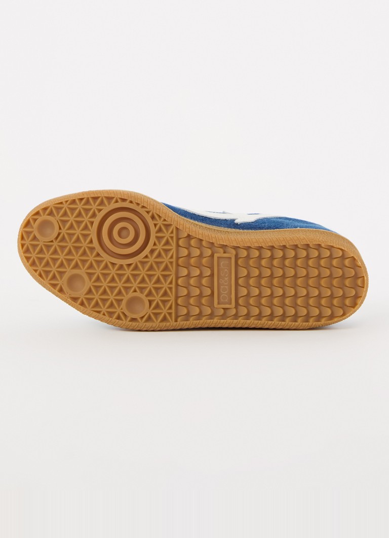 Ba&sh jeansowe trampki ze skórzanymi detalami