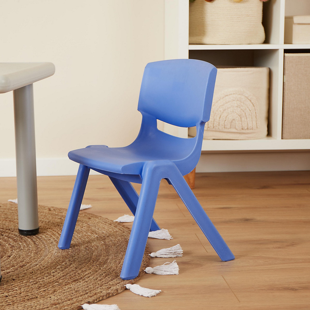 Kinderstuhl bis 80kg belastbar stapelbar kippsicher für Innen & Außen Stuhl Blau Kinderstühle
