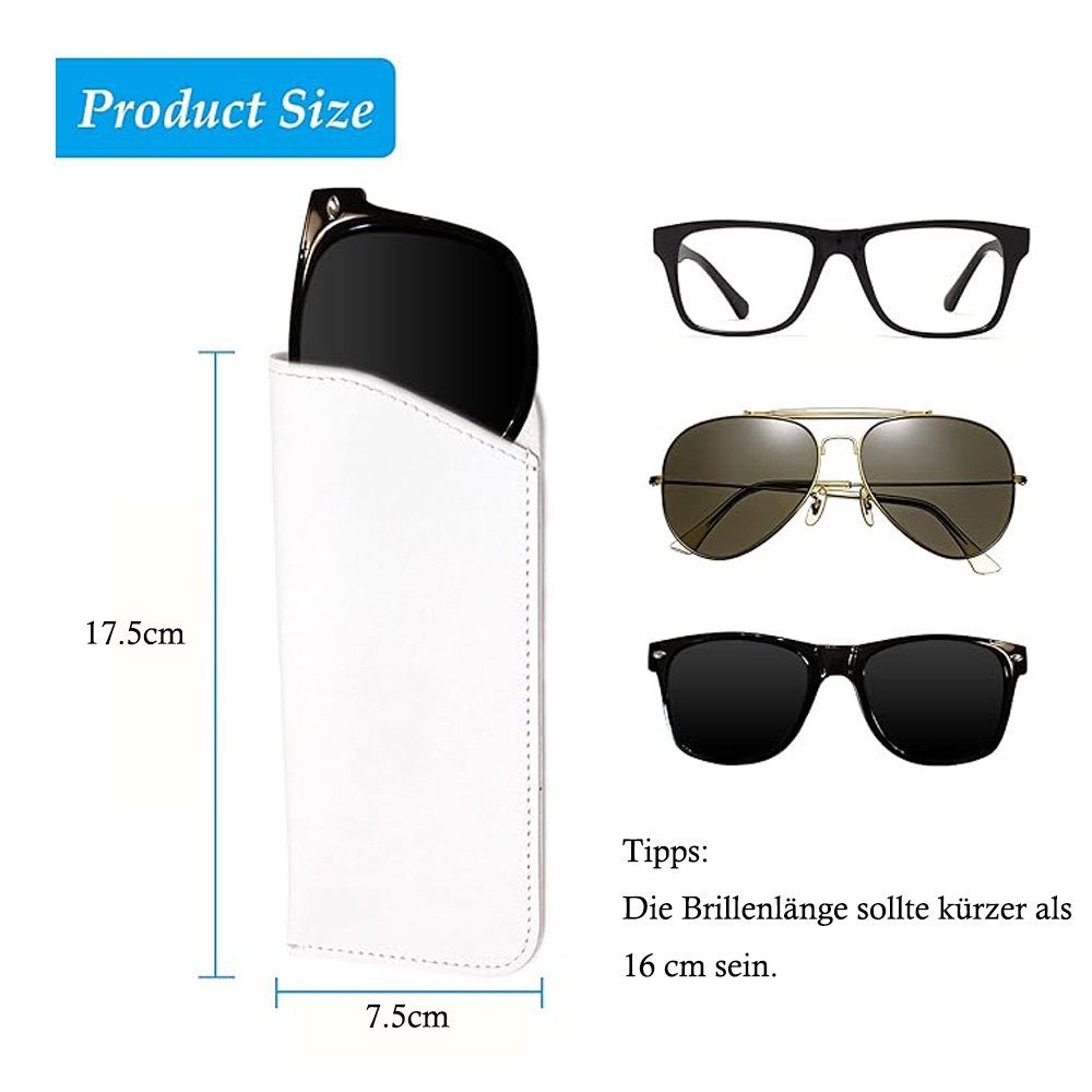 Tian Dee Brillenetui 3 Stück Brillenetui Weich, Cortex Brillenetui, Slip in Pouch Holder