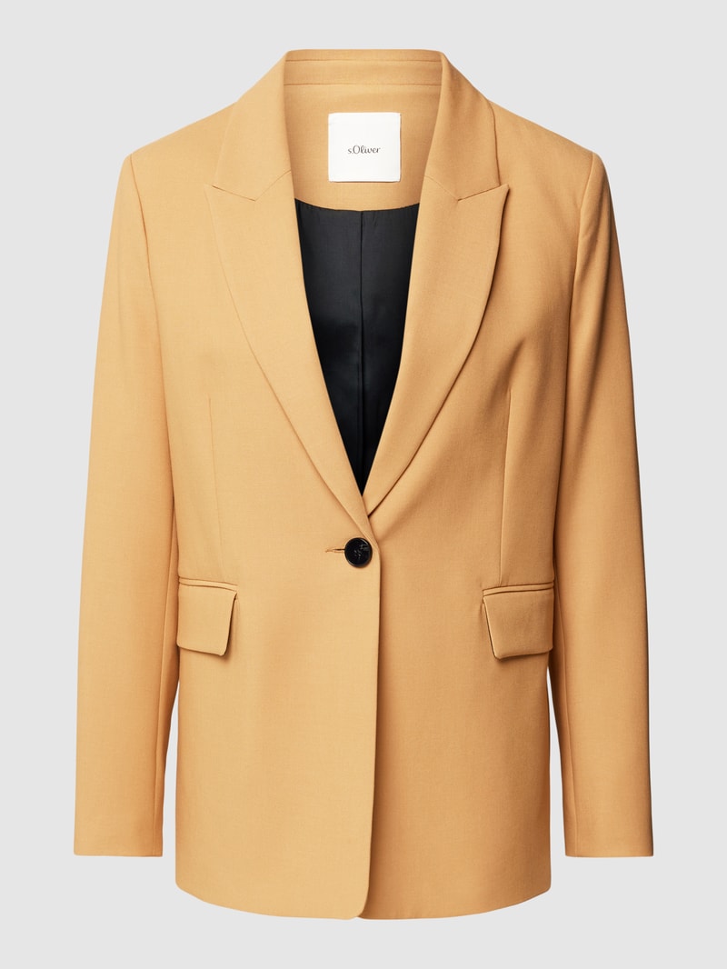Blazer mit Pattentaschen in camel