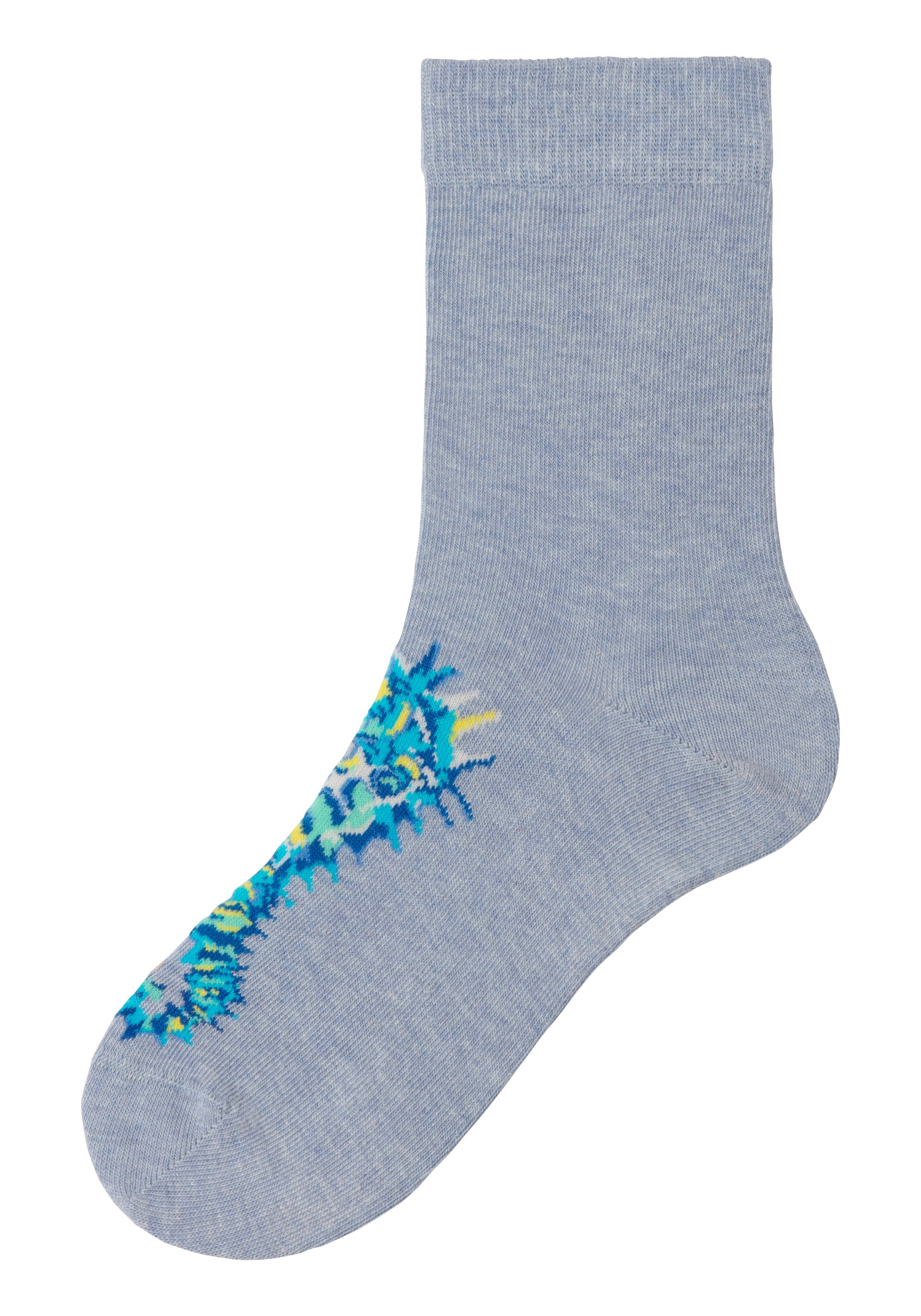 H.I.S Basicsocken (Packung, 5-Paar) mit farbigen Meerestieren