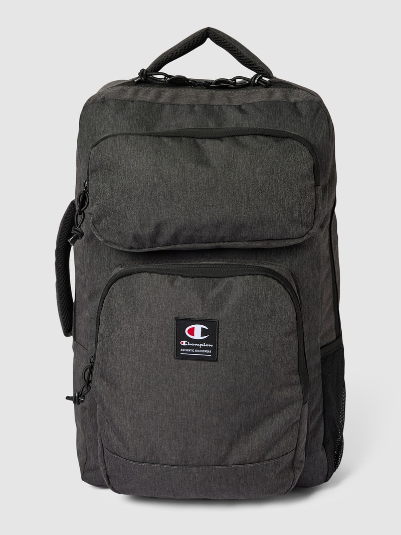 Rucksack mit Label-Patch in schwarz
