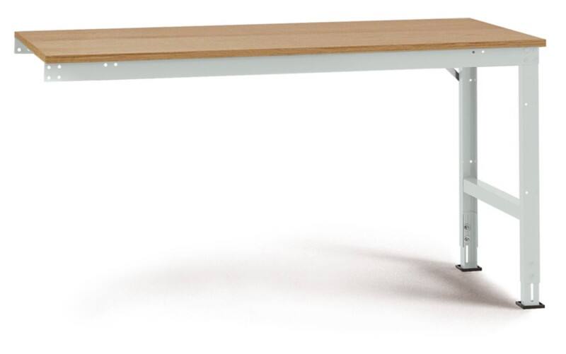 Manuflex Stationär Anbau-Arbeitstisch UNIVERSAL Standard Lichtgrau 1.500 x 1.000 mm