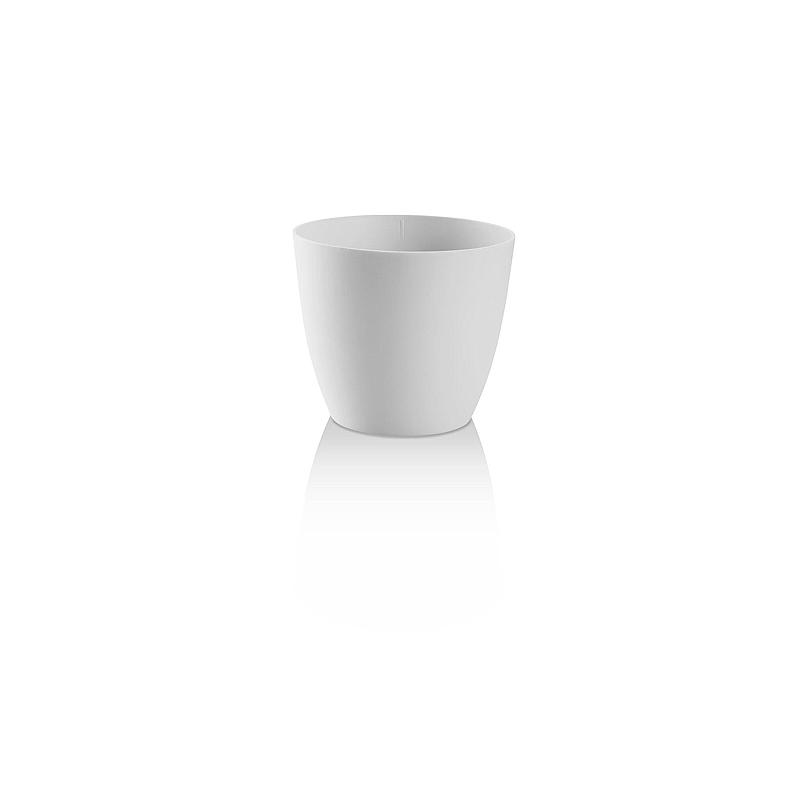 Blomsterpotte Ella ø 15 cm, plast, hvit