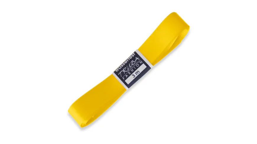 TRUBA Seidenband mit Webkante gelb 3 m