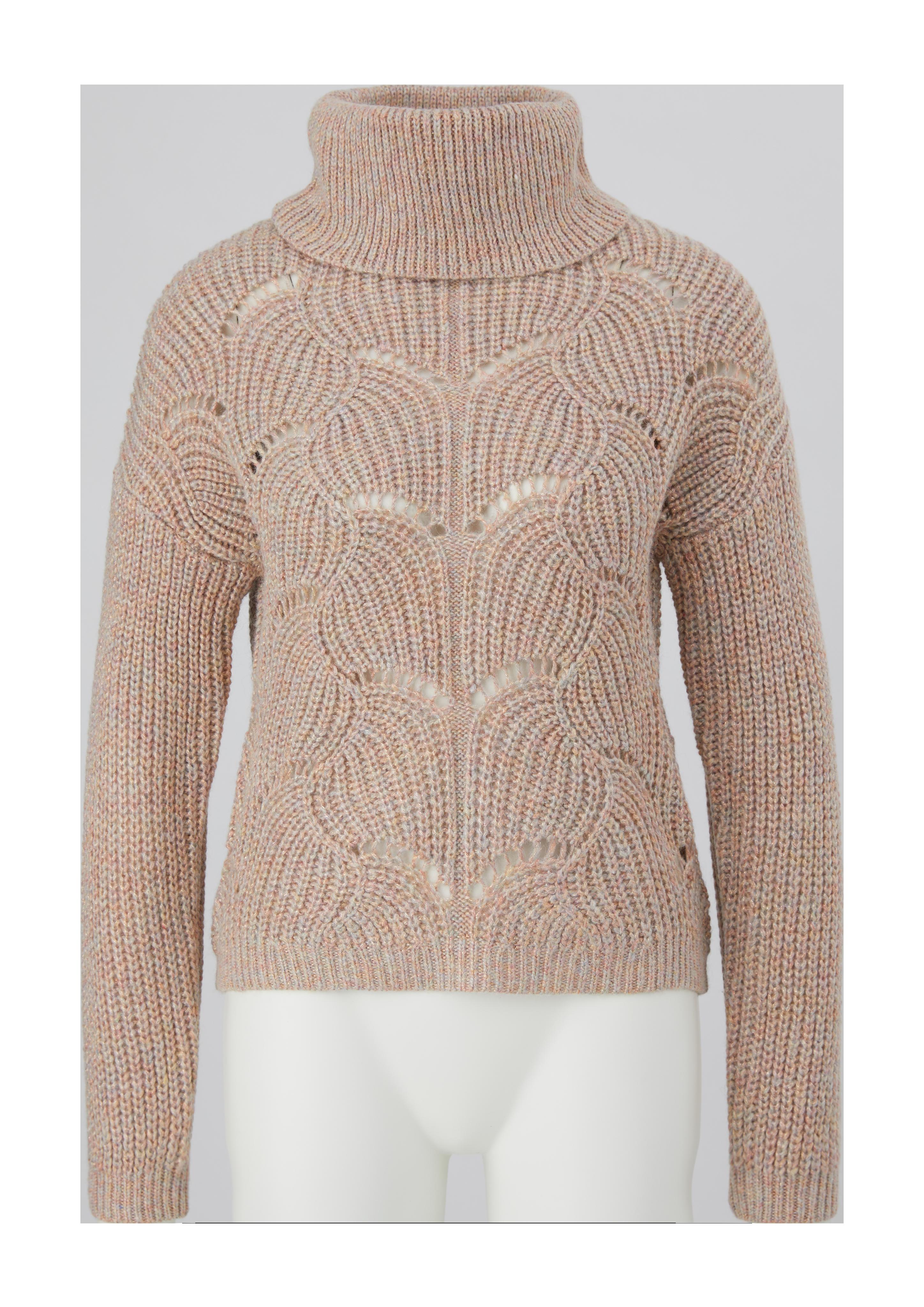 Rollkragenpullover mit Glitzergarn  2124704-20W0