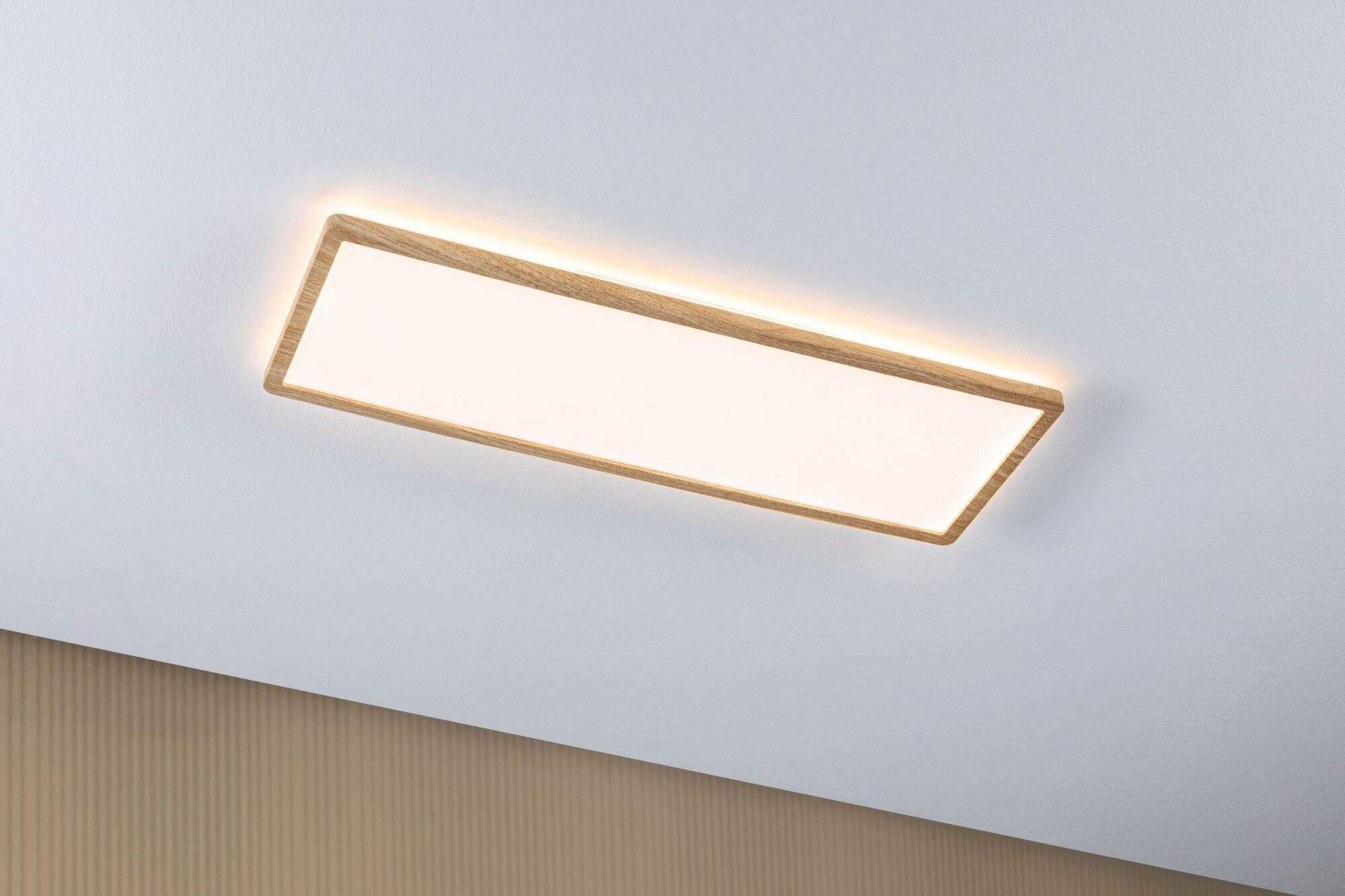 Paulmann LED Panel Atria Shine 22W 3000K 580x200 Eiche Kunststoff IP44, LED fest integriert, Warmweiß, Hintergrundbeleuchtung