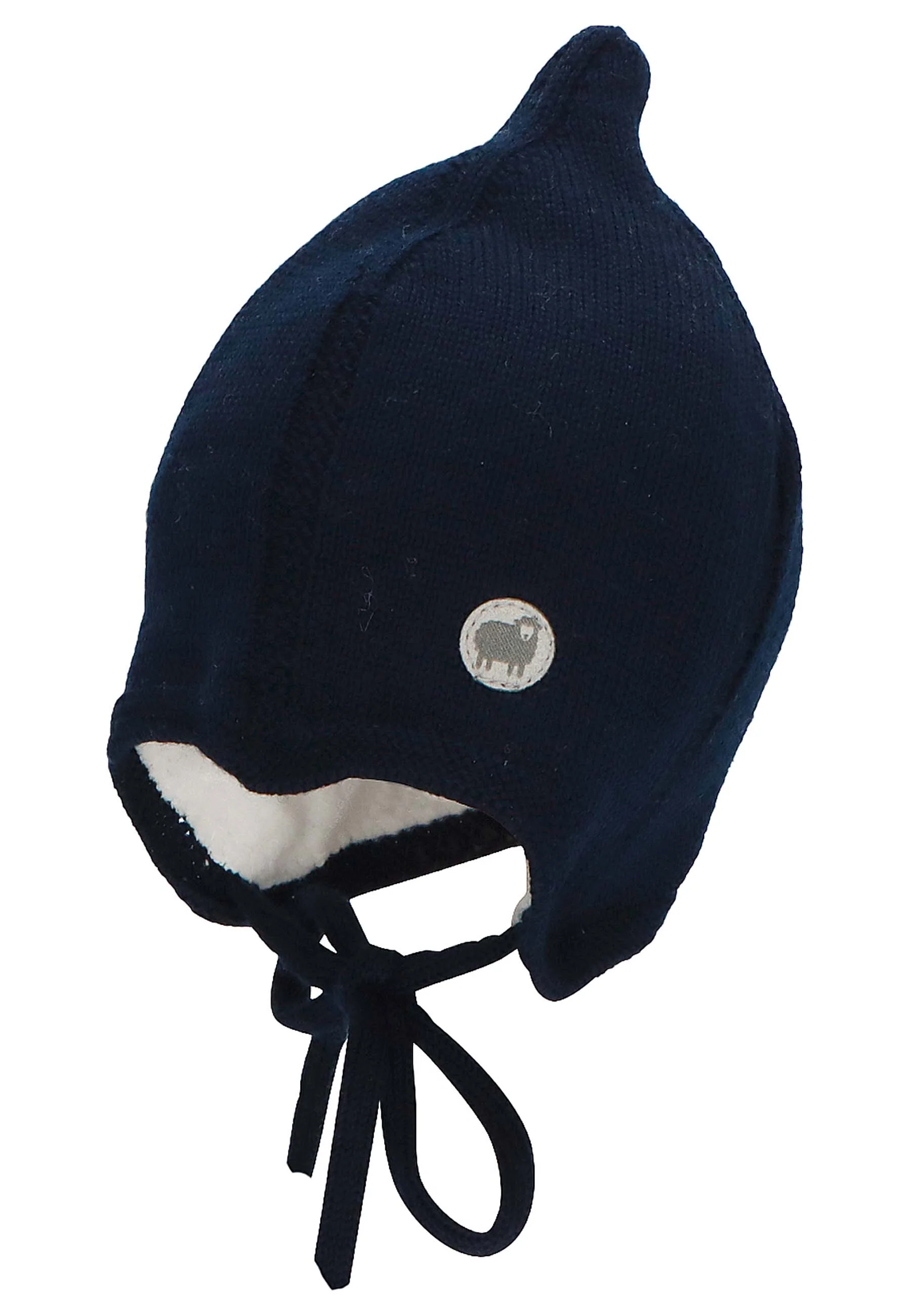 Strickmütze Baby aus Merinowolle unifarben