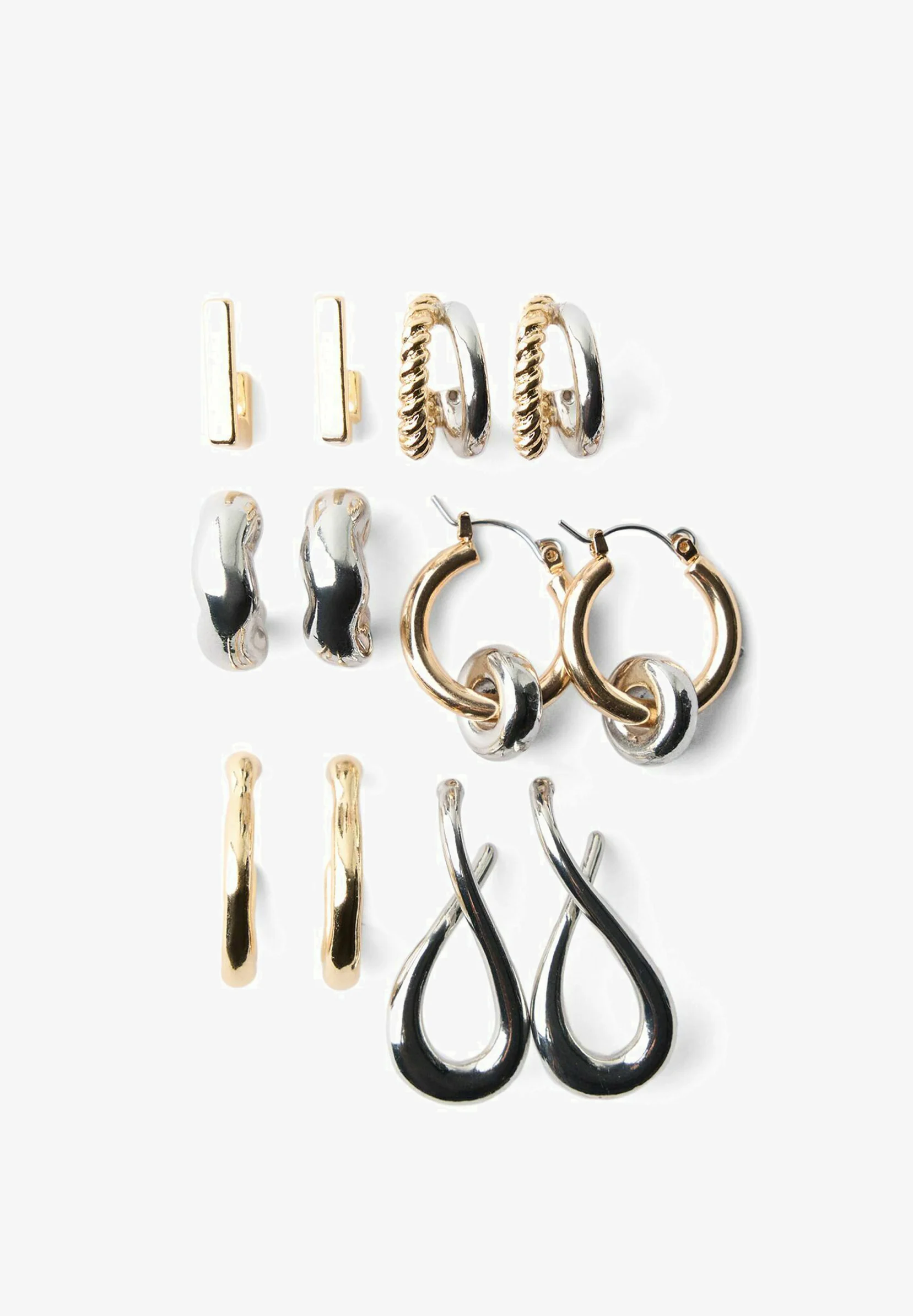 Bershka SET DE 6 IRREGULARES - Pendientes