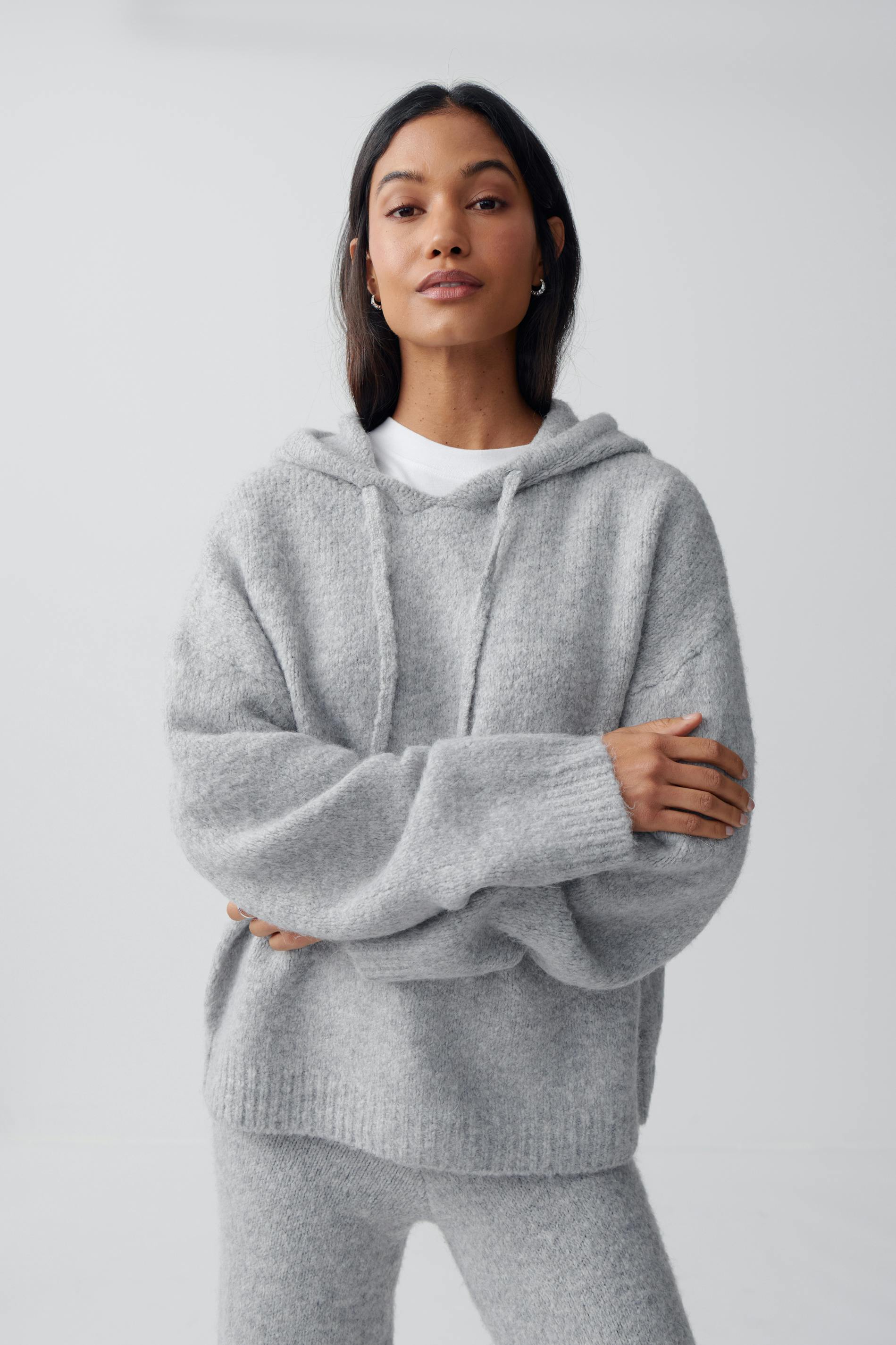 Knitted hoodie