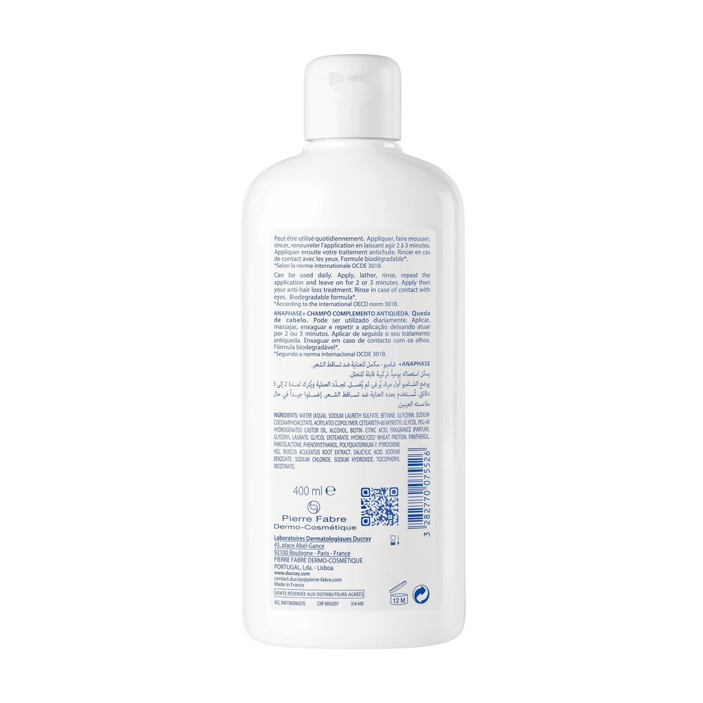 Ducray Anaphase+ Shampoing  complément anti-chu te 400 ml Shampooing