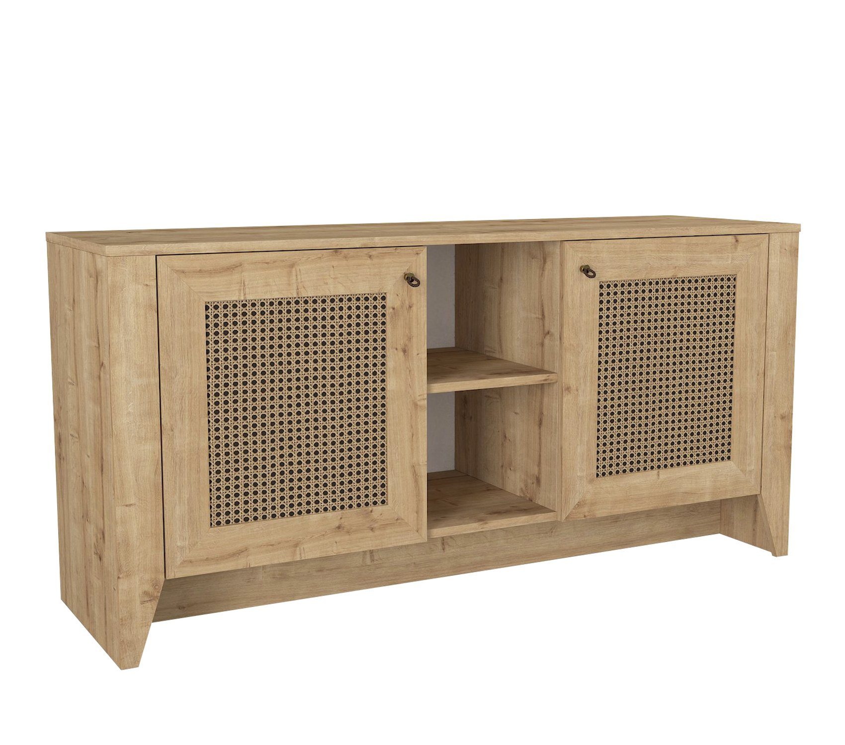 moebel17 Anrichte Sideboard Madura Saphir Hazeran, Sideboard aus Holzwerkstoff in Saphir - Hazeran Muster, Die Kommode bietet viel Stauraum für Geschirr, Porzellan oder andere Wohnutensilien, Ein echter Blickfang für Ihr Wohnzimmer, Schlafzimmer, Küc