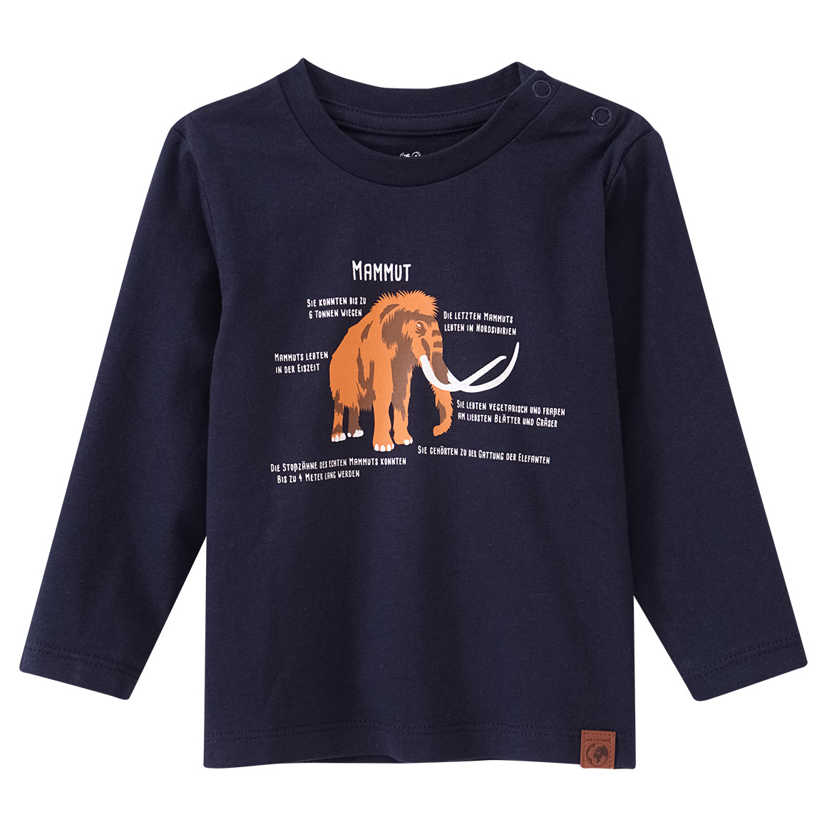 Baby Langarmshirt mit Mammut-Print