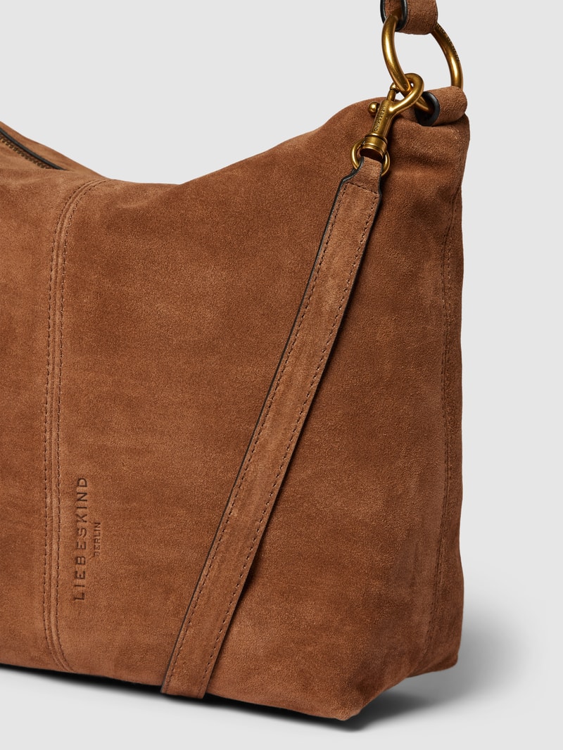 Hobo Bag mit langem Henkel Modell 'AISSA' in haselnuss braun
