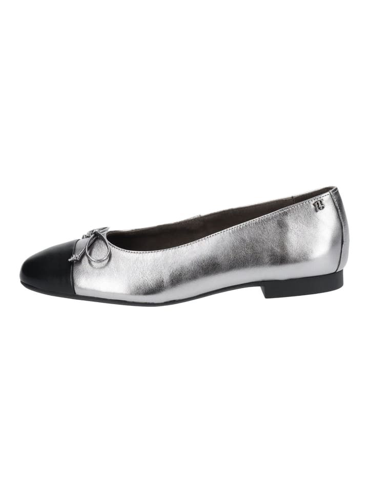 Paul Green Ballerinas in Silber/Schwarz günstig kaufen