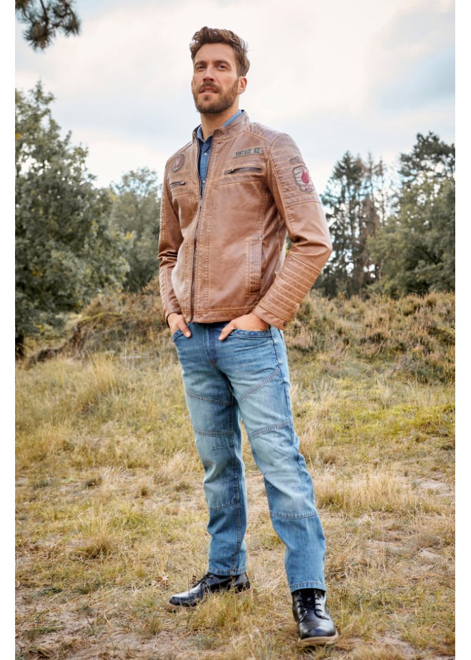 Lederimitat-Jacke