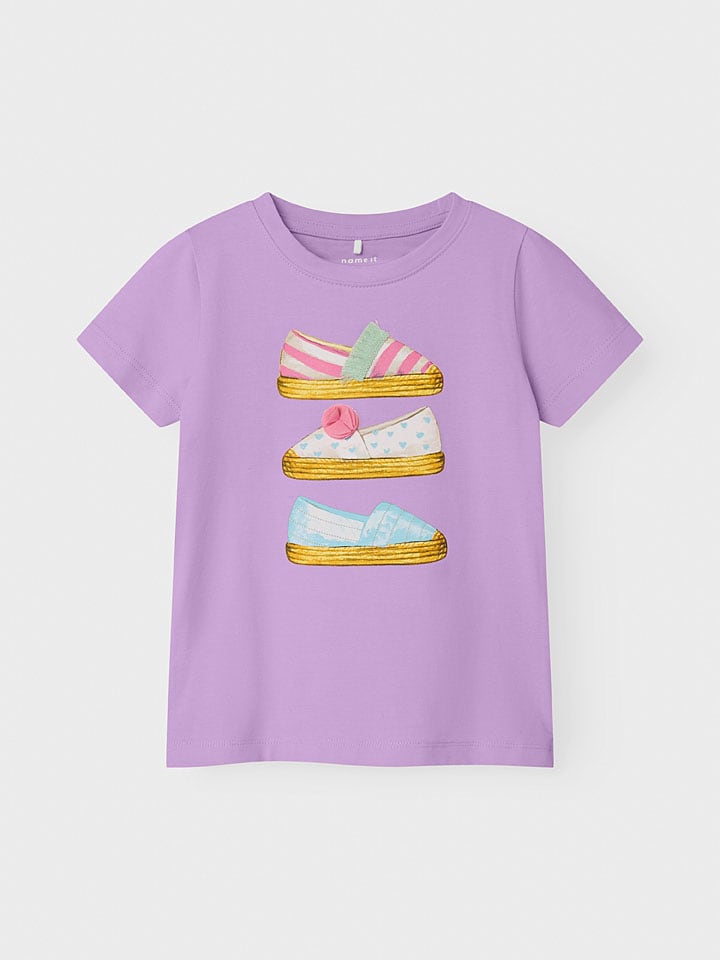 name it 2er-Set: Shirts in Creme/ Lila günstig kaufen