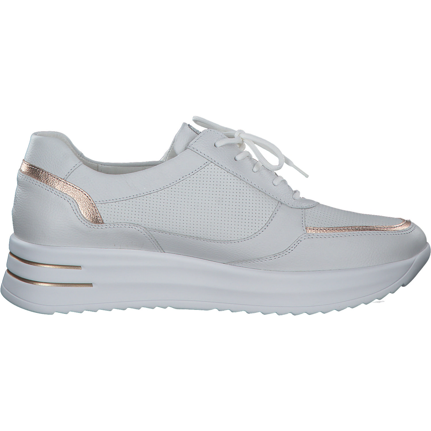 Waldläufer Arianna 755004, Sneakers, Damen, WEISS ROSÈGOLD WEISS