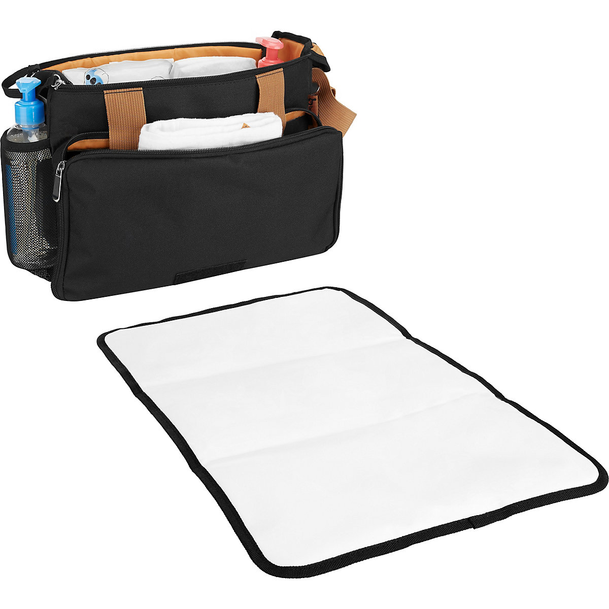 Kinderwagen Organizer Easy Travel, schwarz/karamel