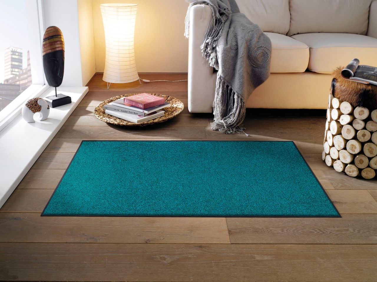 Fuma Rutschfeste Fußmatte TC_Peacook Green 120 x 75 cm
