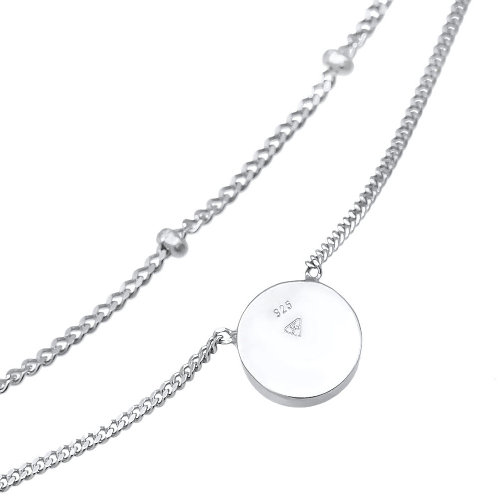 Elli PREMIUM Elli PREMIUM Collier Femmes Choker Couches boules avec agate en Argent Sterling 9 collier