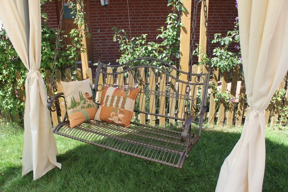 DanDiBo Hollywoodschaukel Hängebank Metall Garten 82505 Schaukel mit Ketten Gartenschaukel Baumschaukel Bank Hollywoodschaukel Schaukelbank