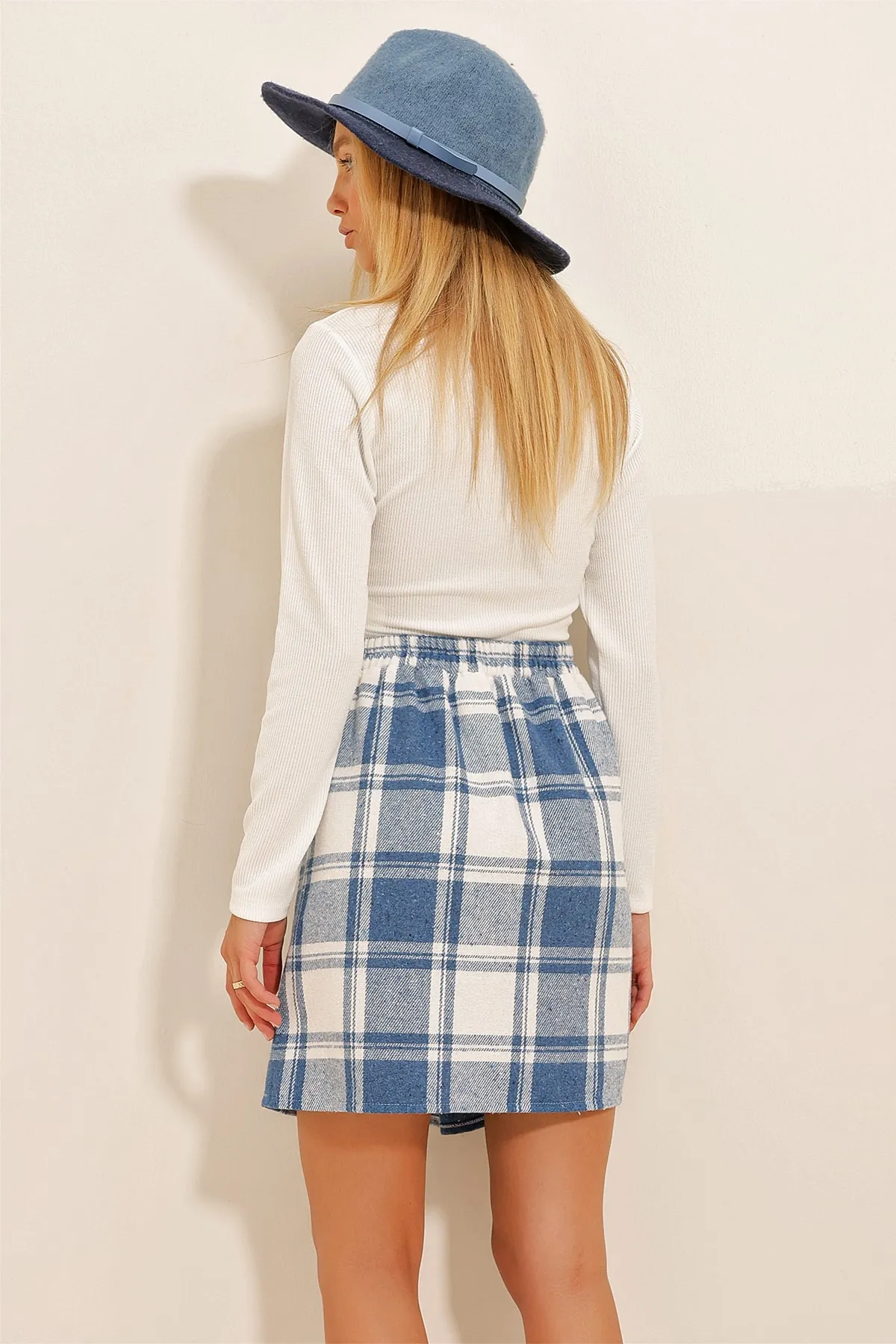 Trend Alaçatı Stili  Rock - Blau - Mini