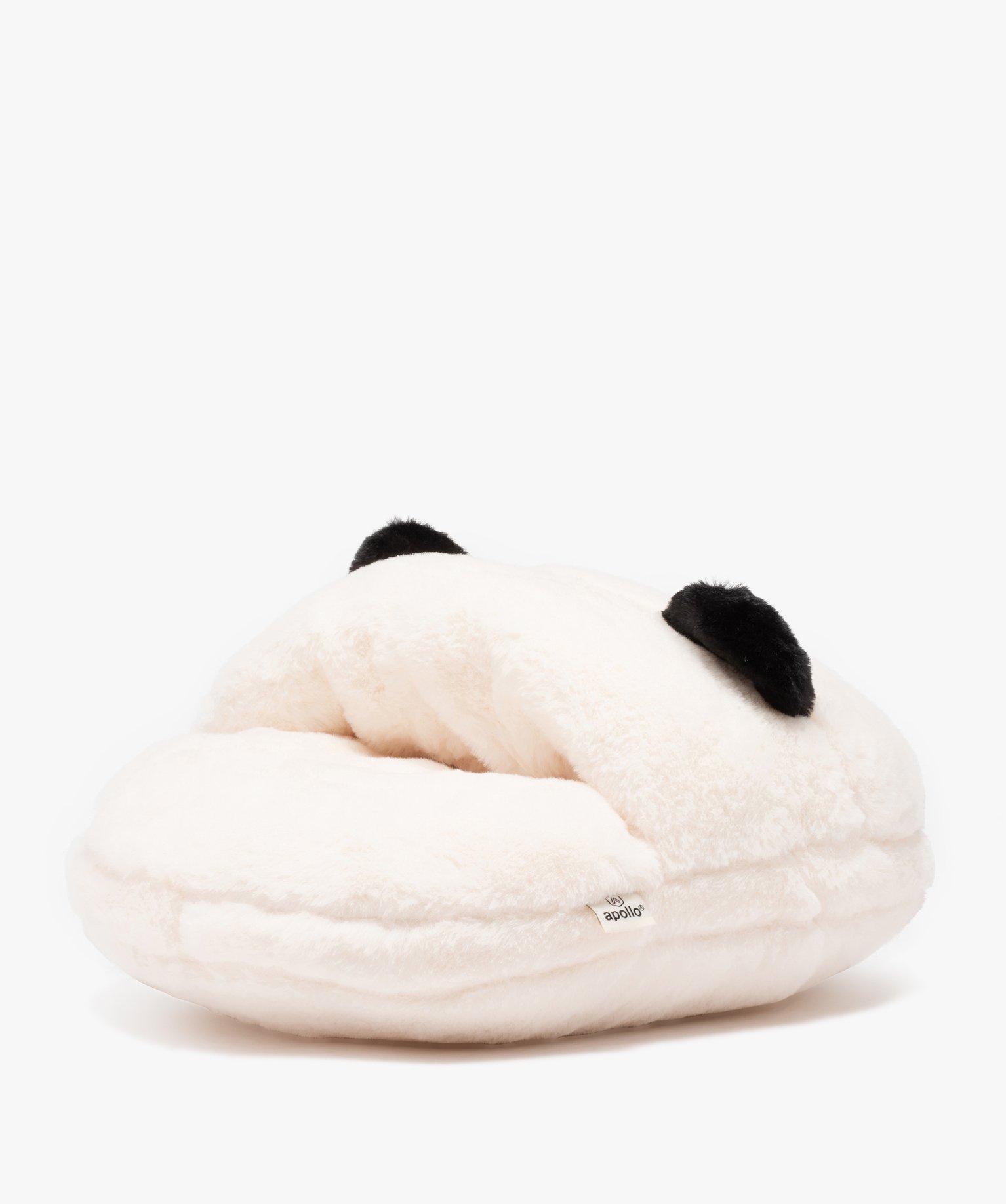Chaussons femme géants en volume tête d'animal beige | GEMO