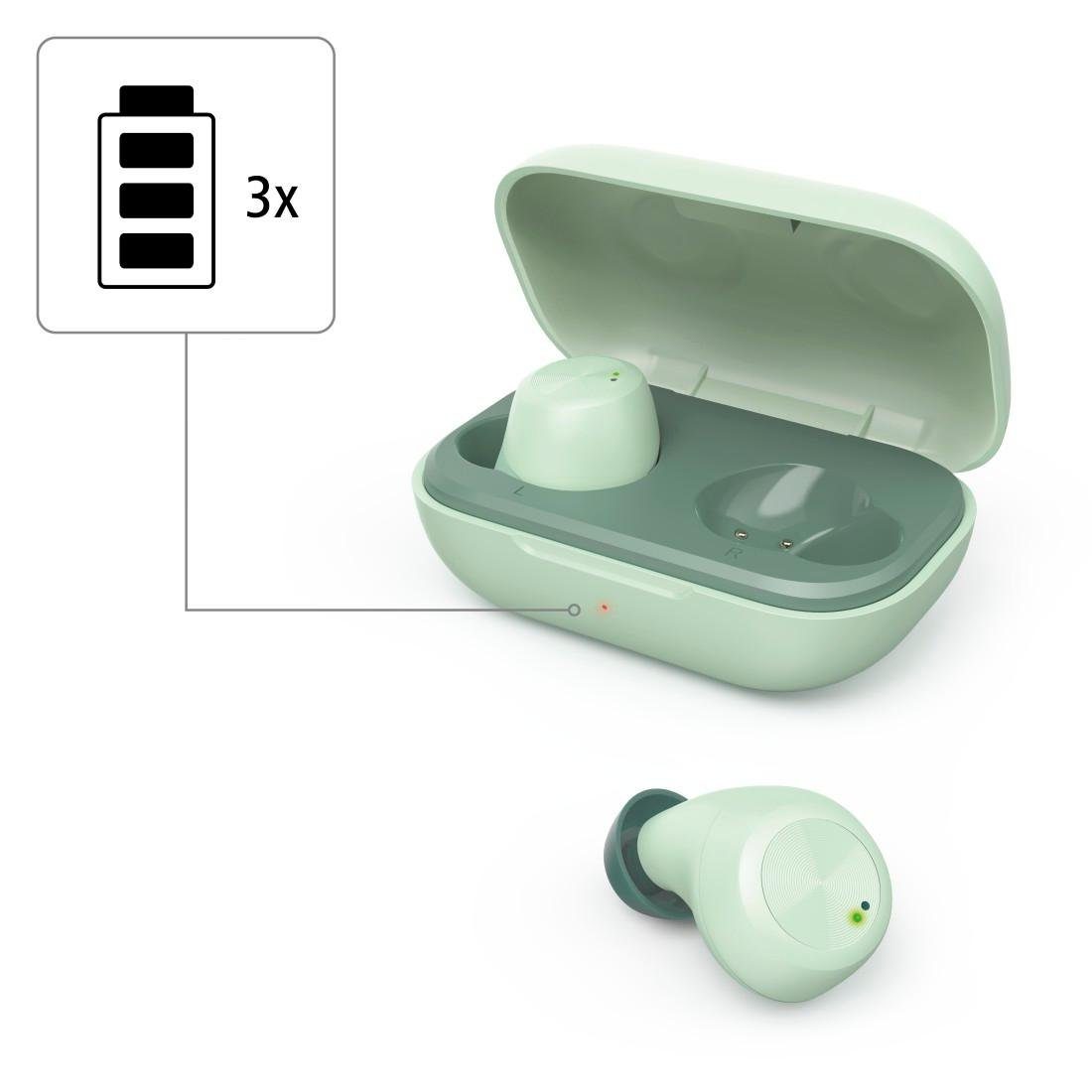 Hama Bluetooth-Kopfhörer True Wireless In-Ear Sprachsteuerung Bluetooth-Kopfhörer (Freisprechfunktion, Sprachsteuerung, True Wireless, integrierte Steuerung für Anrufe und Musik, kompatibel mit Siri, Google Now, Google Assistant, Siri, A2DP Bluetooth